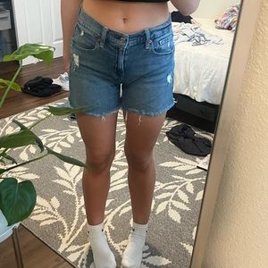 These are Gap blue Jean shorts